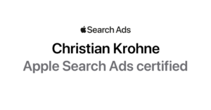 Krohne & Storm er Apple Search Ads Certified